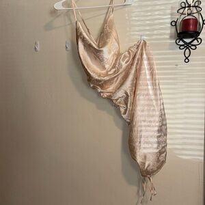 Hearts•Robb Ruffled Champagne Butterfly Dress